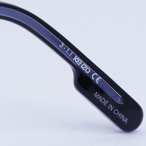 Kenzo KZ50102F 001 Eyeglasses Shiny Black 53mm Square Frame - Picture 7 of 8